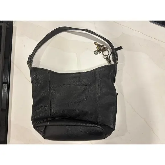 The Sak Sequoia Leather Hobo Bag Boho Black Charms Excellent Used Condition - Picture 3 of 6